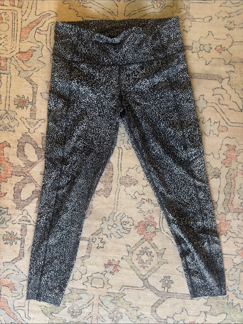 lululemon athletica Black & White Speckle Print Kids Leggings